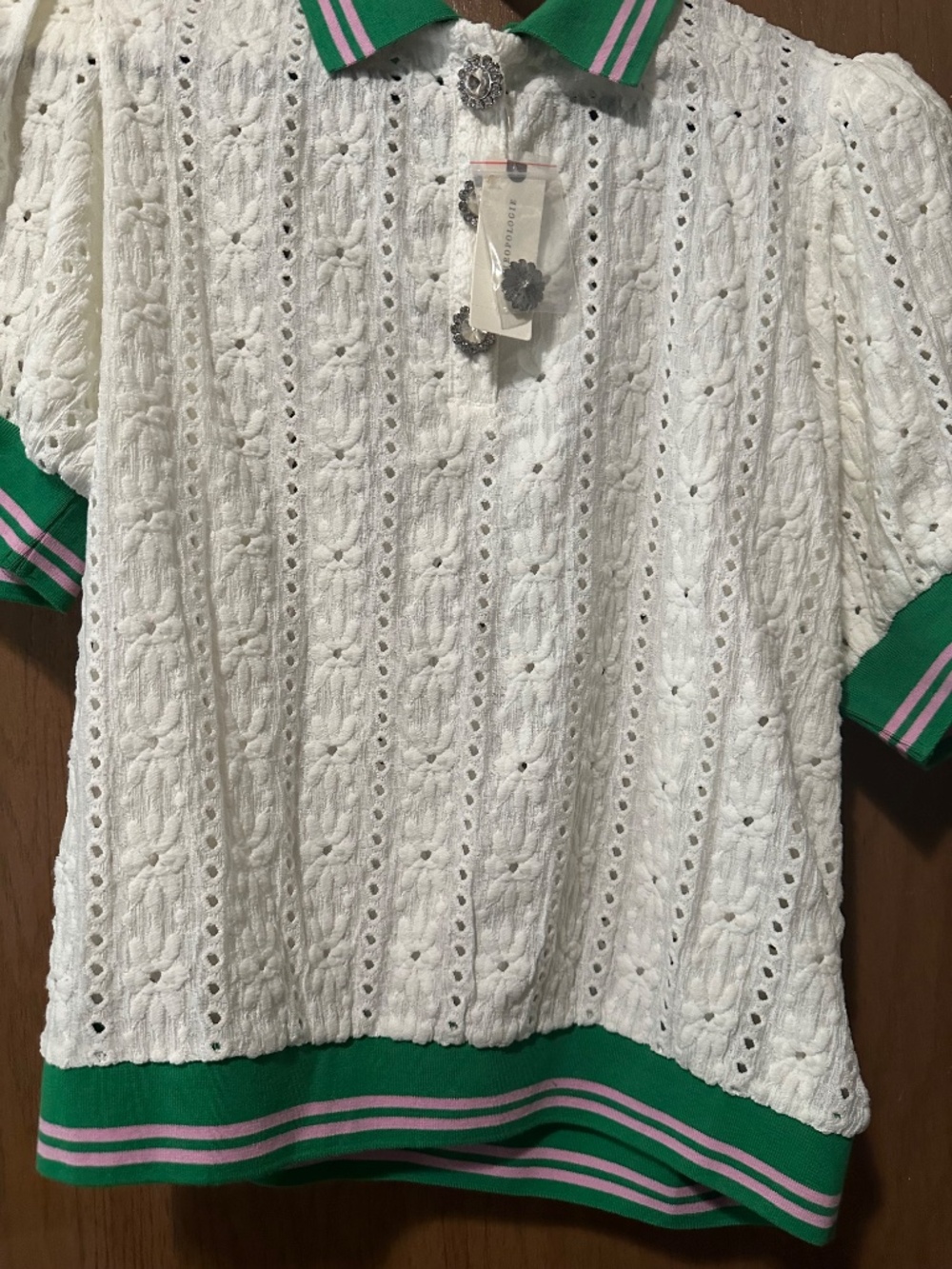 Anthropologie Lace Polo Style Top | NWT - Picture 3 of 16
